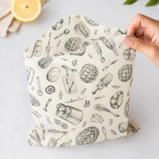 Bivokspose 25 × 32 cm – Gjenbrukbar oppbevaringspose til mat