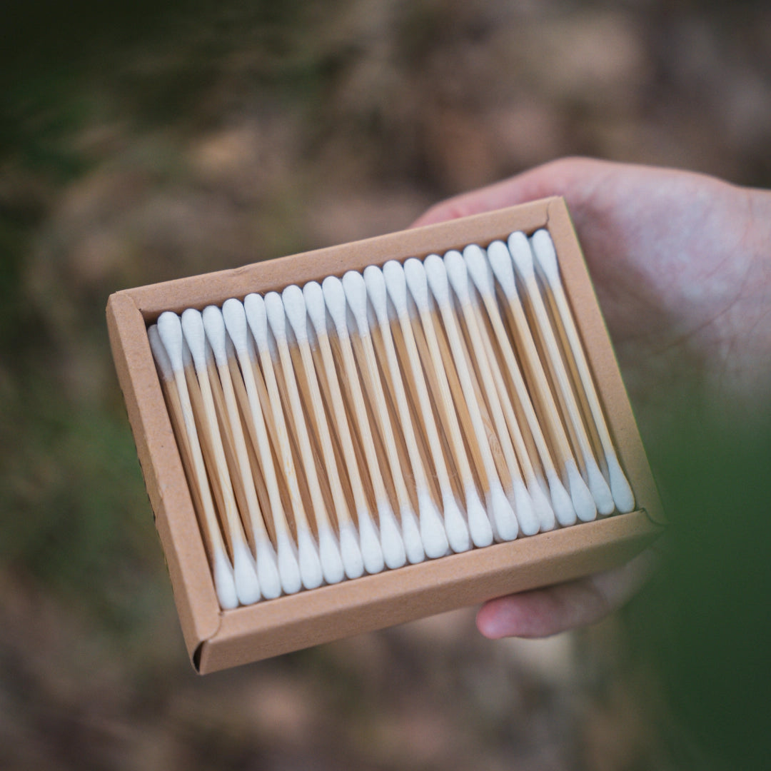 200 stk bomullspinner i bambus