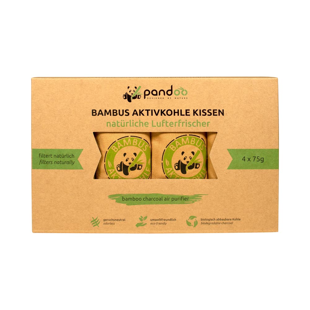 Luktfjerner med bambuskull – 4 x 75 g
