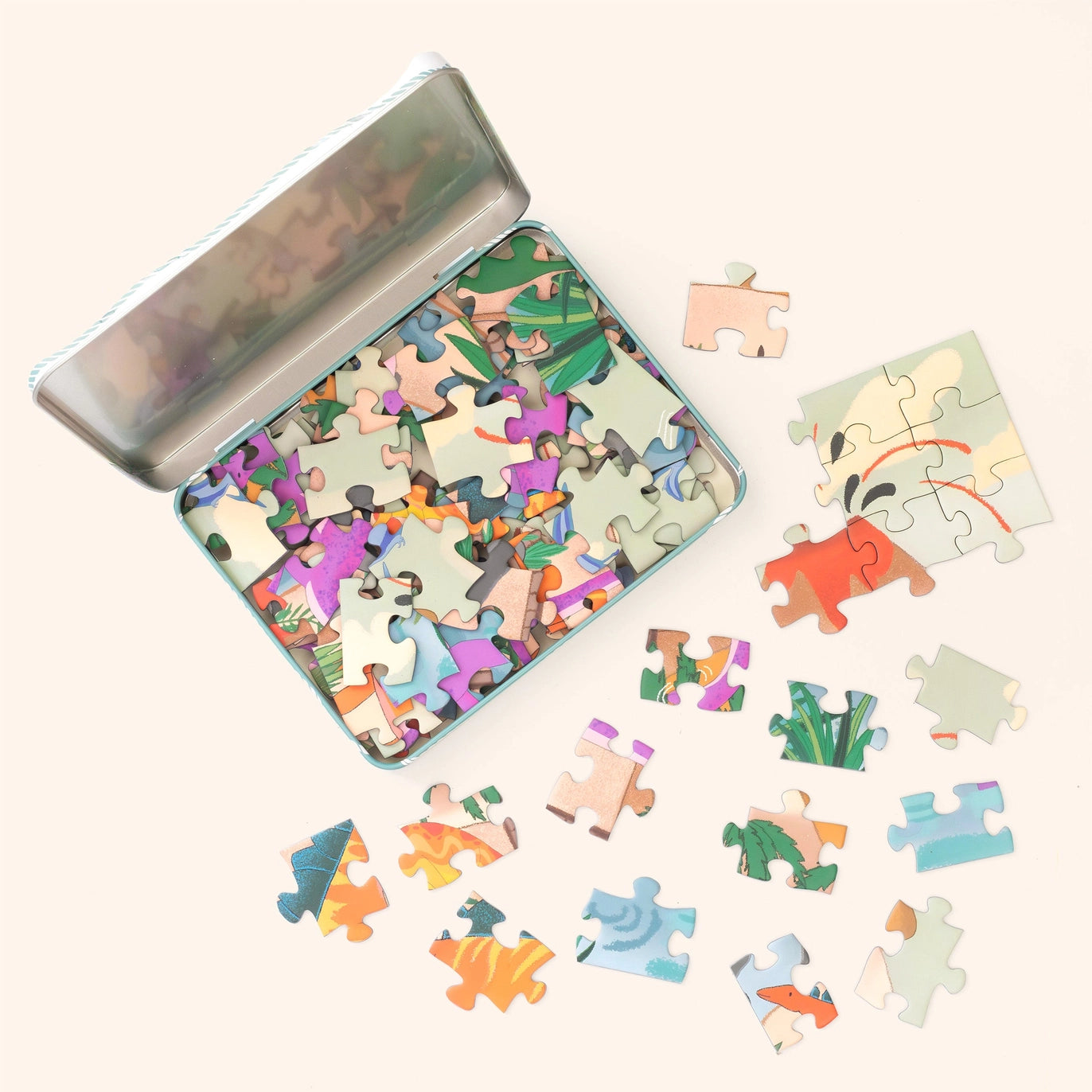 Puslespill med dinosaurer – 100 brikker