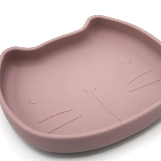 Silikontallerken med sugekopp - Dusty pink