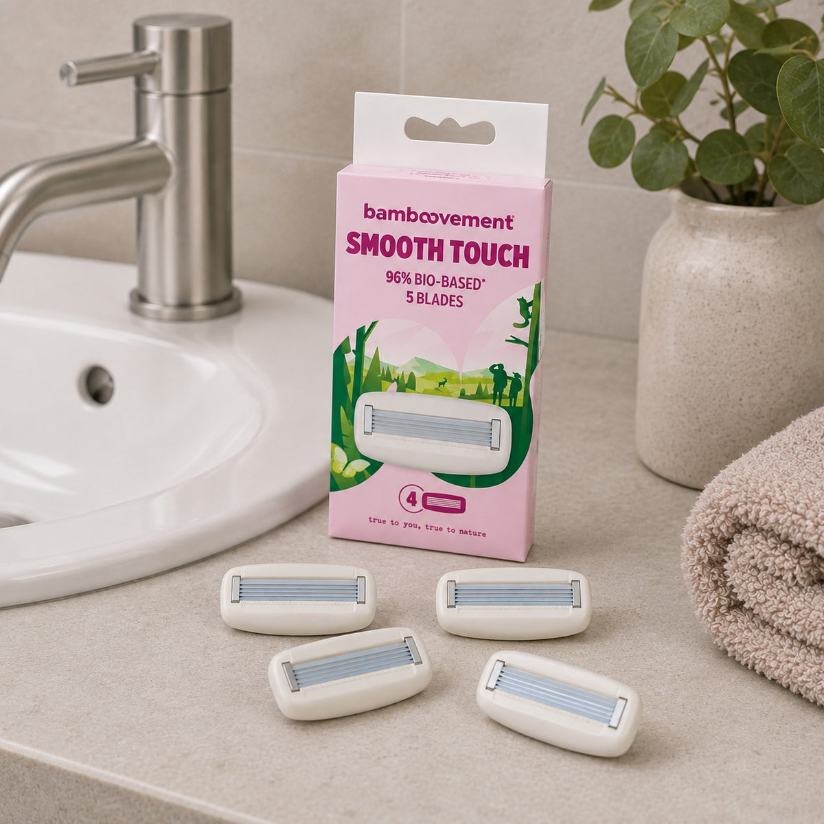 Barberhoder med 5 blader – 4-pk refill til Smooth Touch barberhøvel