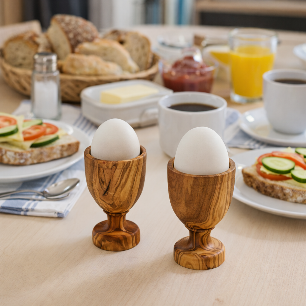 Eggeglass i oliventre 7,5 cm – Klassisk form