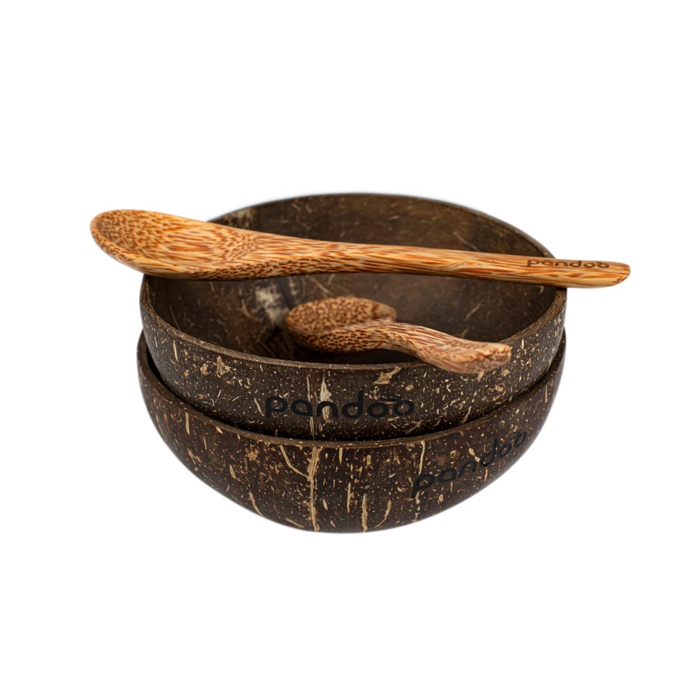 Kokossett – 2 boller og 2 skjeer