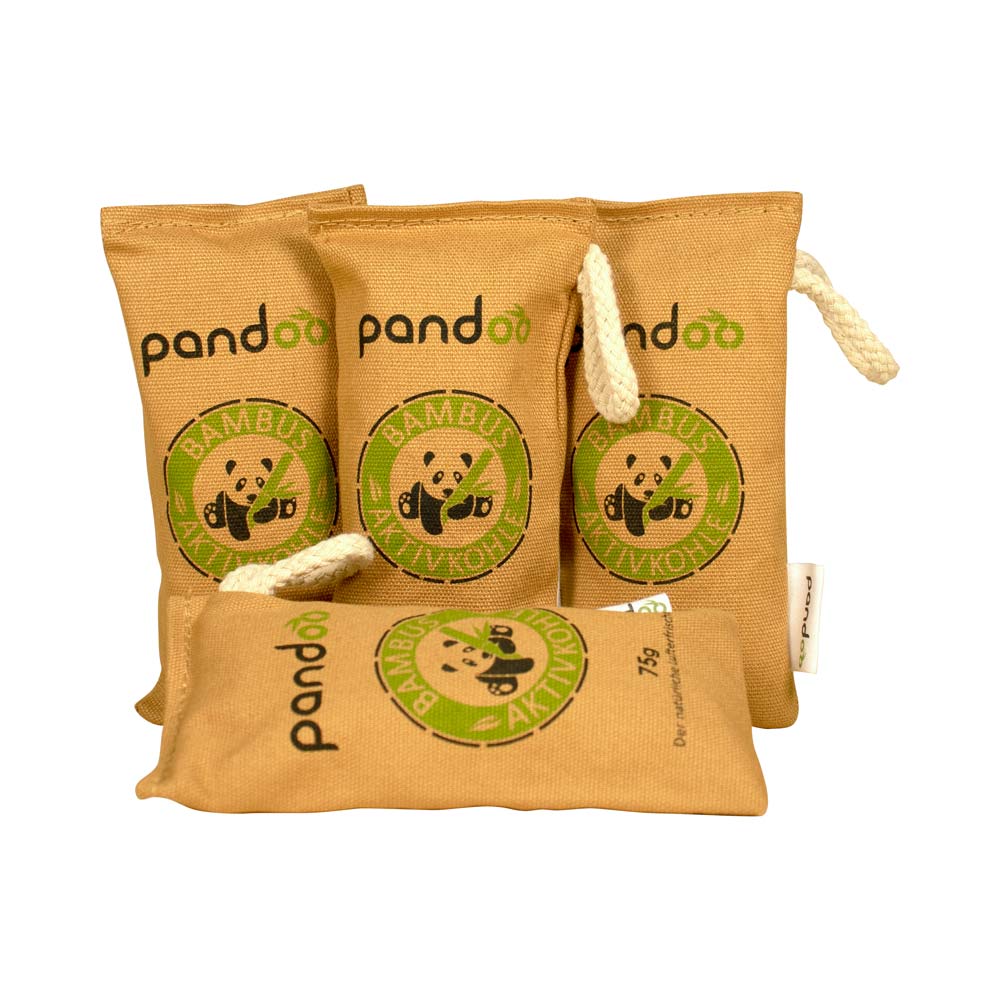 Luktfjerner med bambuskull – 4 x 75 g