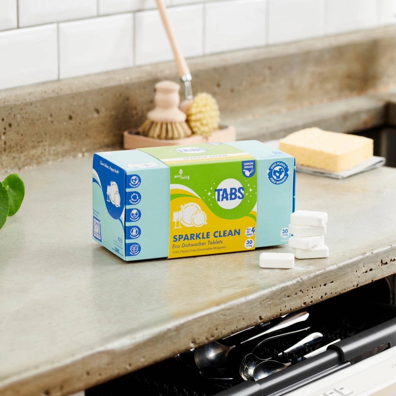 Oppvasktabletter – 30 stk (plastfri & uten PVA)