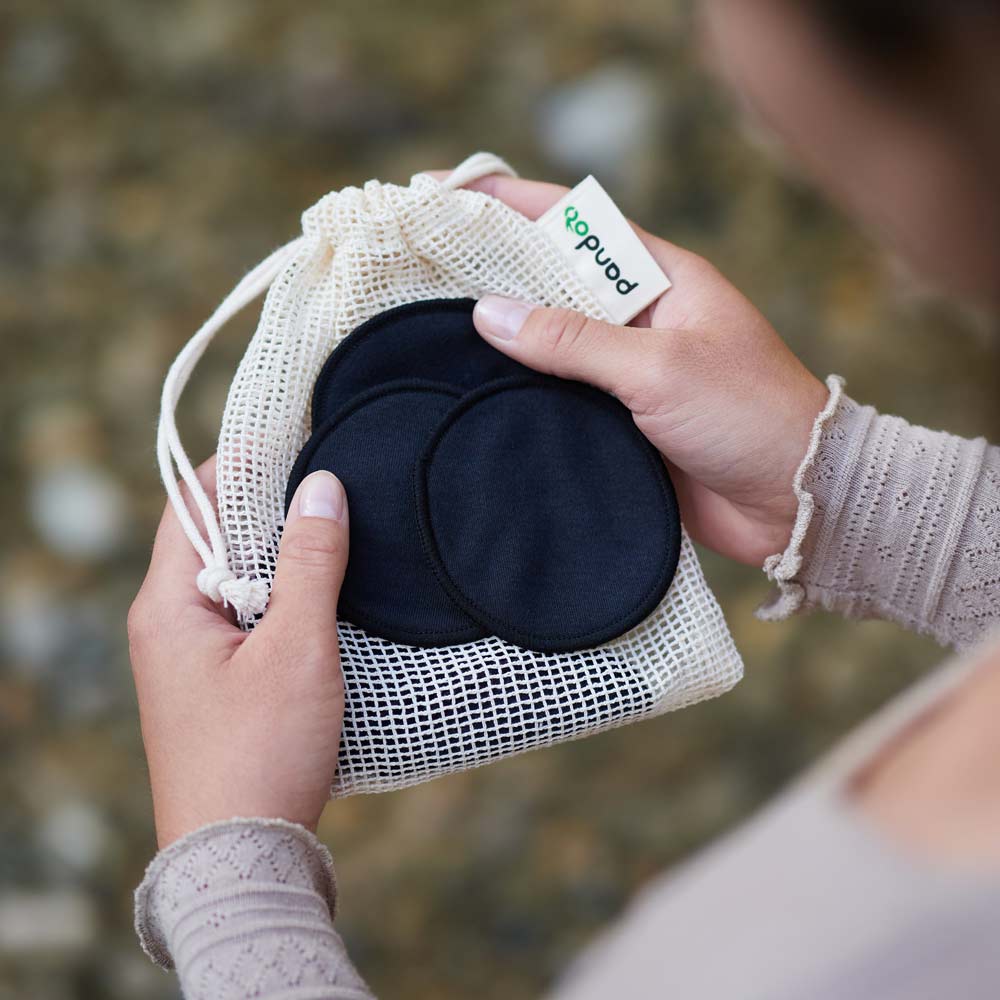 Gjenbrukbare sminkefjerningspads – 10 pk med vaskepose