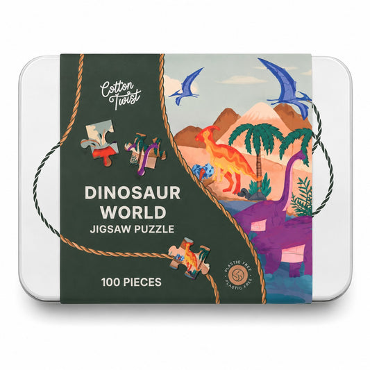 Puslespill med dinosaurer – 100 brikker
