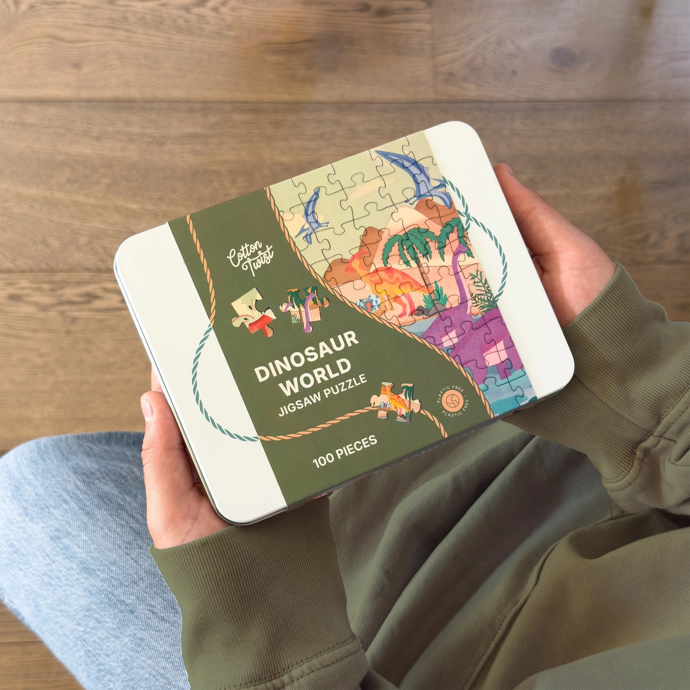 Puslespill med dinosaurer – 100 brikker