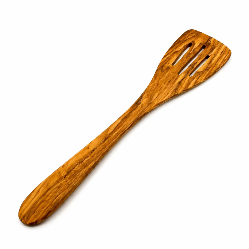 Stekespade i oliventre 30 cm – Med spor