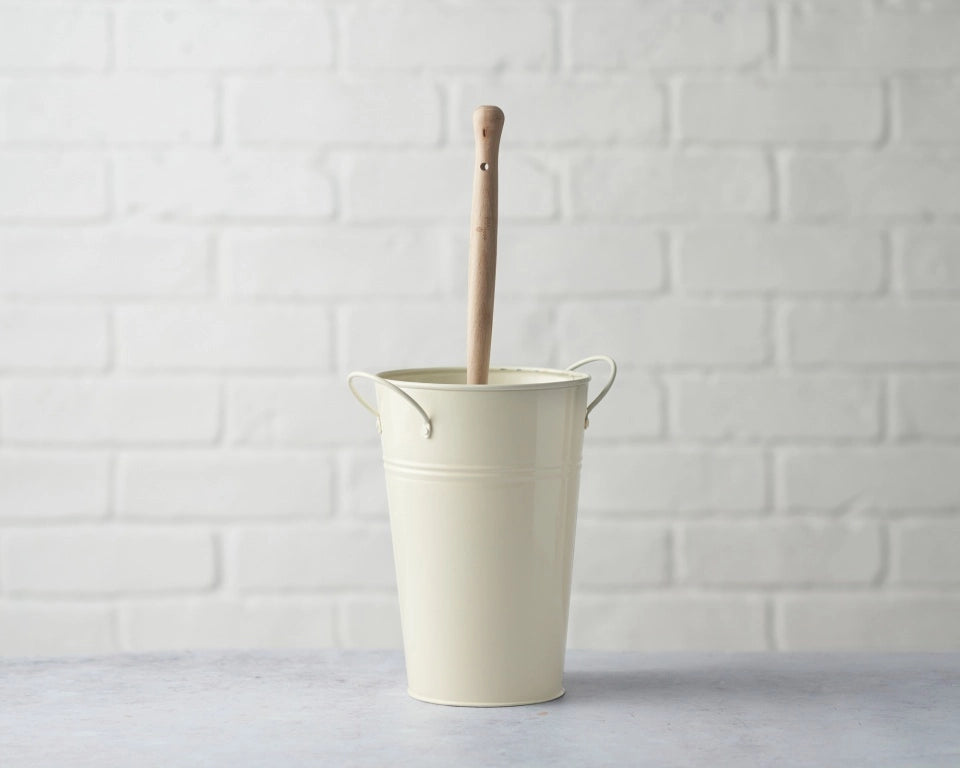 Toalettbørste med holder – Tre & metall
