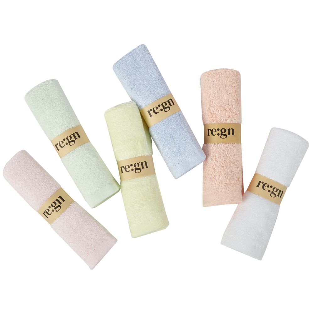 Ansiktskluter i bambus – 6-pk pastellfarger